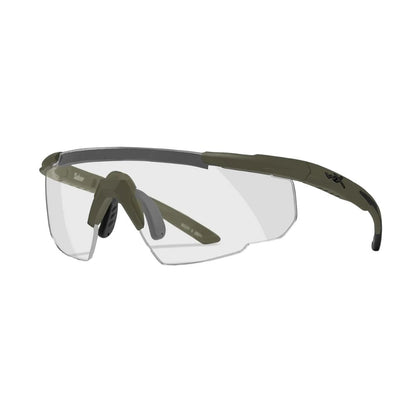 Saber Advanced Sunglasses - Matte OD Green Frame with Clear Interchange