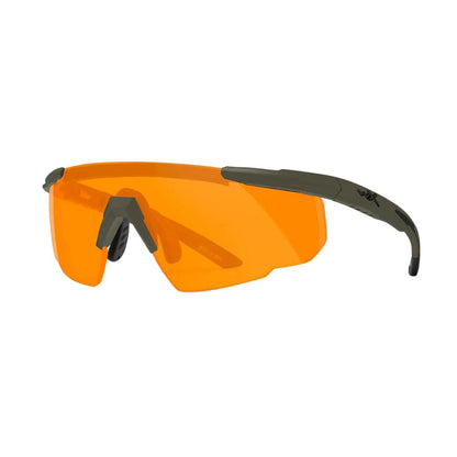 Saber Advanced Sunglasses - Matte OD Green Frame with Light Rust Shields Interchange
