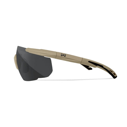 Saber Advanced Sunglasses - Matte Tan Frame with Smoke Grey Interchange