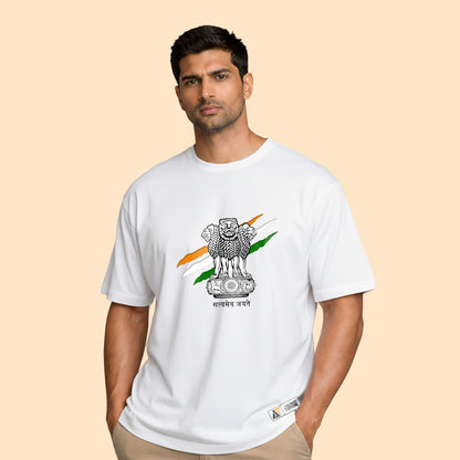 State Emblem of India Oversized T-Shirt