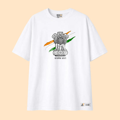 State Emblem of India Oversized T-Shirt