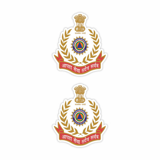 NDRF Logo Sticker (Pack of 2) - Mini Military Series