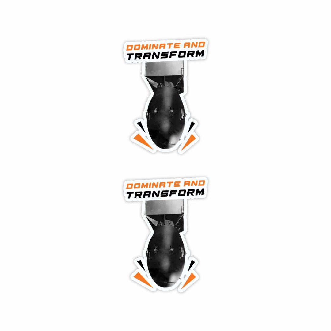 Dominate and Transform Sticker (Pack of 2) - Mini Military Series