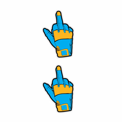 Finger Flip Glove Sticker - Blue