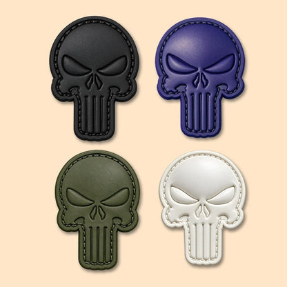 Tactical Skull Die-Cut Velcro Patch | Contoured PVC Morale Patch | Deltatac