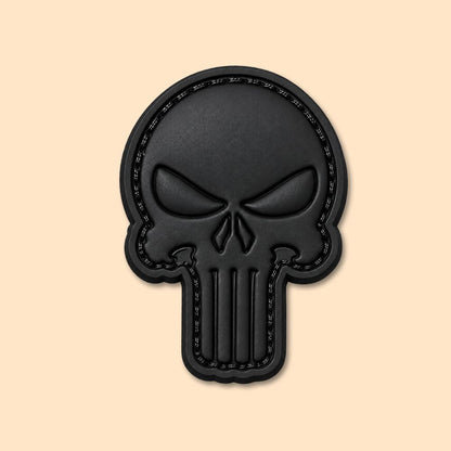 Tactical Skull Die-Cut Velcro Patch | Contoured PVC Morale Patch | Deltatac