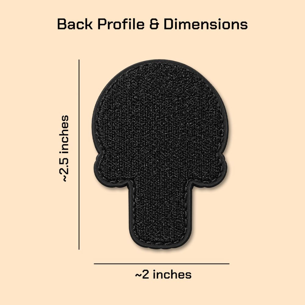 Tactical Skull Die-Cut Velcro Patch | Contoured PVC Morale Patch | Deltatac