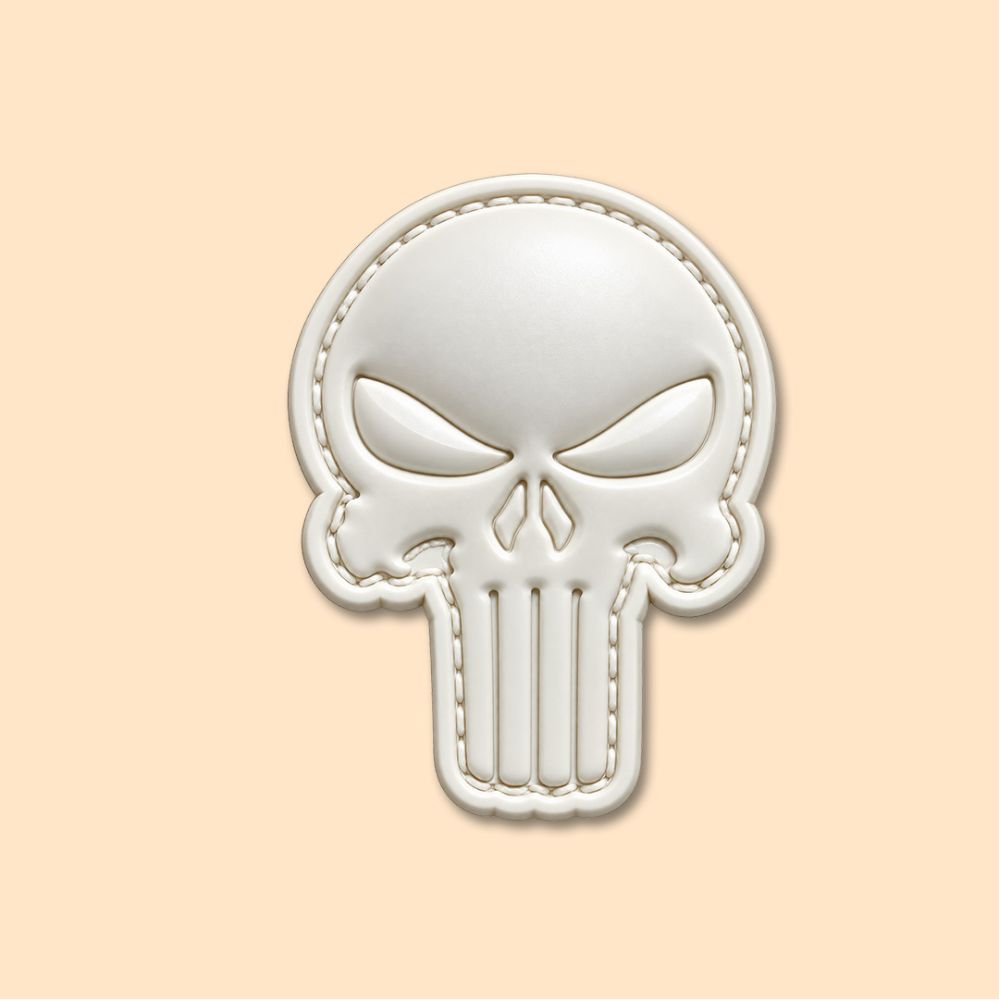 Tactical Skull Die-Cut Velcro Patch | Contoured PVC Morale Patch | Deltatac