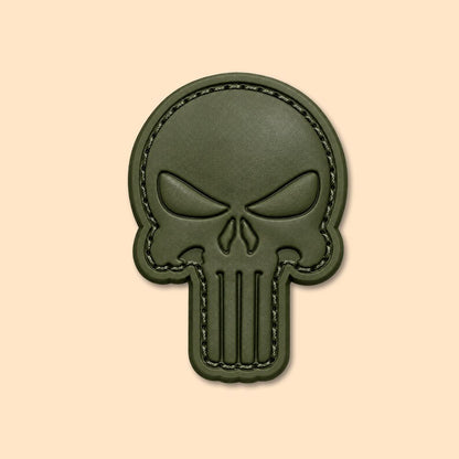 Tactical Skull Die-Cut Velcro Patch | Contoured PVC Morale Patch | Deltatac
