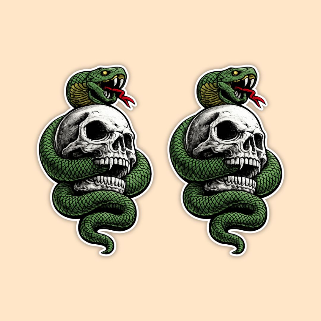 Skull Viper Vinyl Sticker