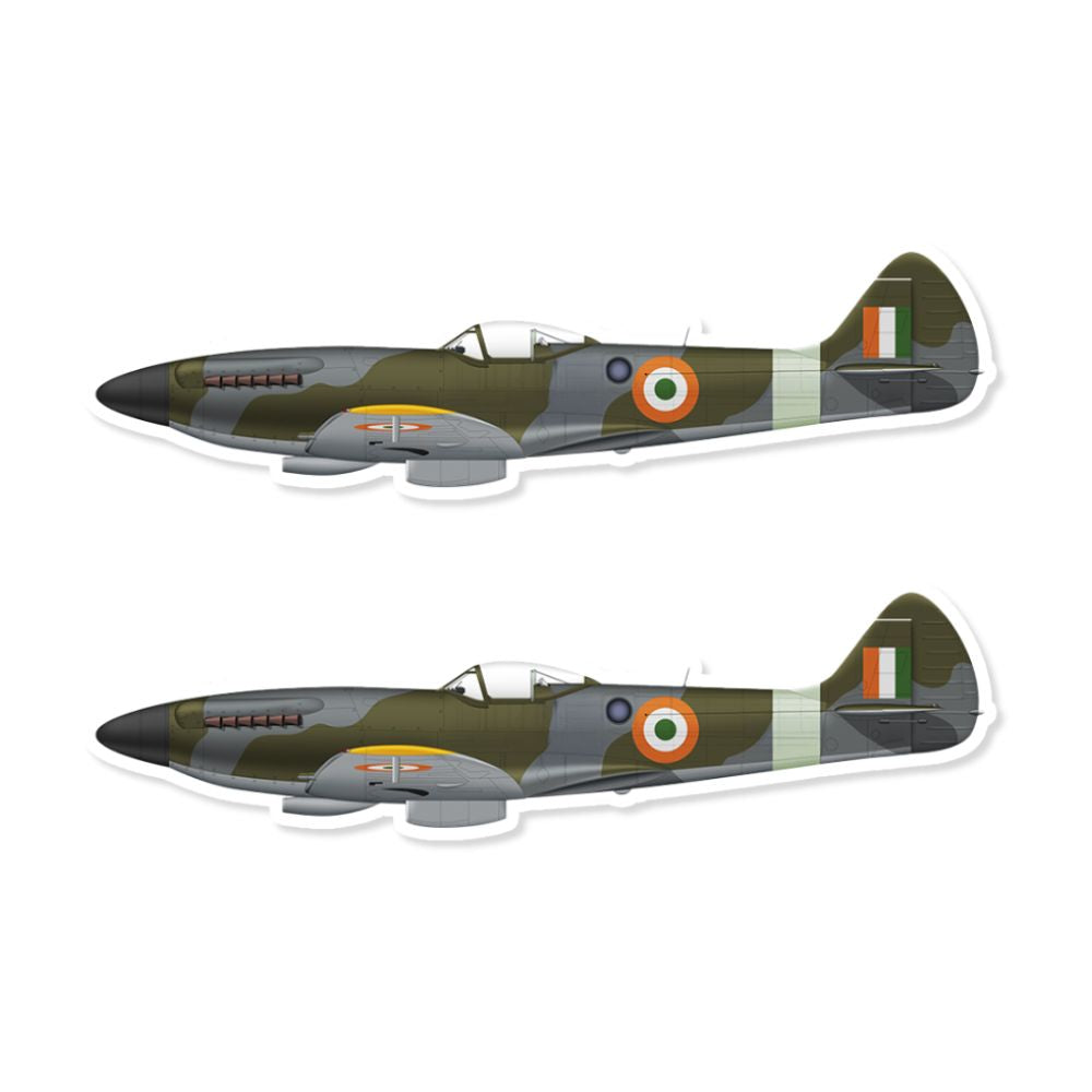 Mini Supermarine Spitfire Sticker (Pack of 2) - Mini Military Stickers