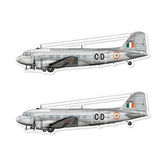 Mini Douglas DC 3 Sticker (Pack of 2) - Mini Military Stickers