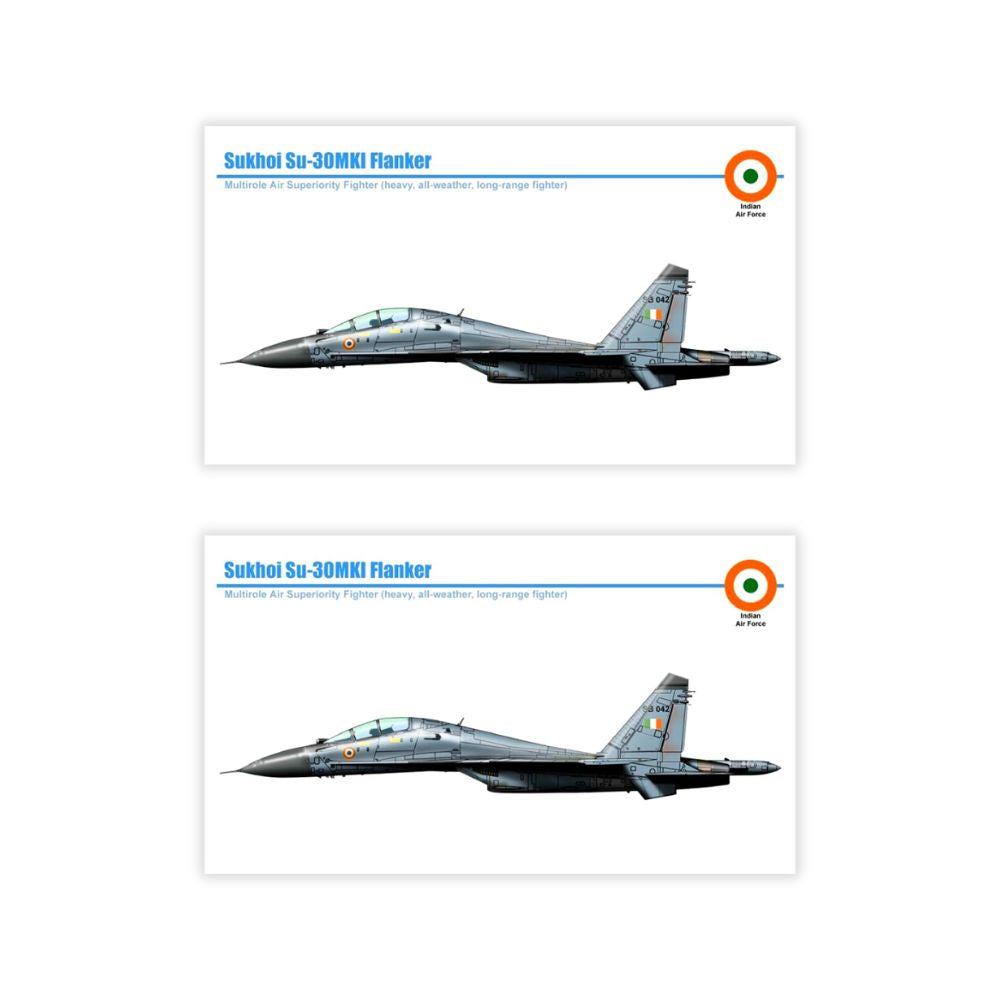 Sukhoi Su-30 MKI Flanker Sticker - Pack of 2