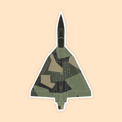 HAL Tejas Terrain Camo Fighter Jet Sticker | Indian Air Force LCA | DeltaTac
