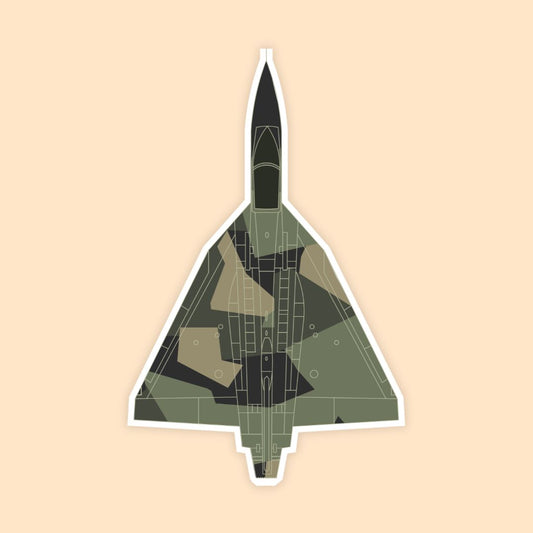 HAL Tejas Terrain Camo Fighter Jet Sticker | Indian Air Force LCA | DeltaTac