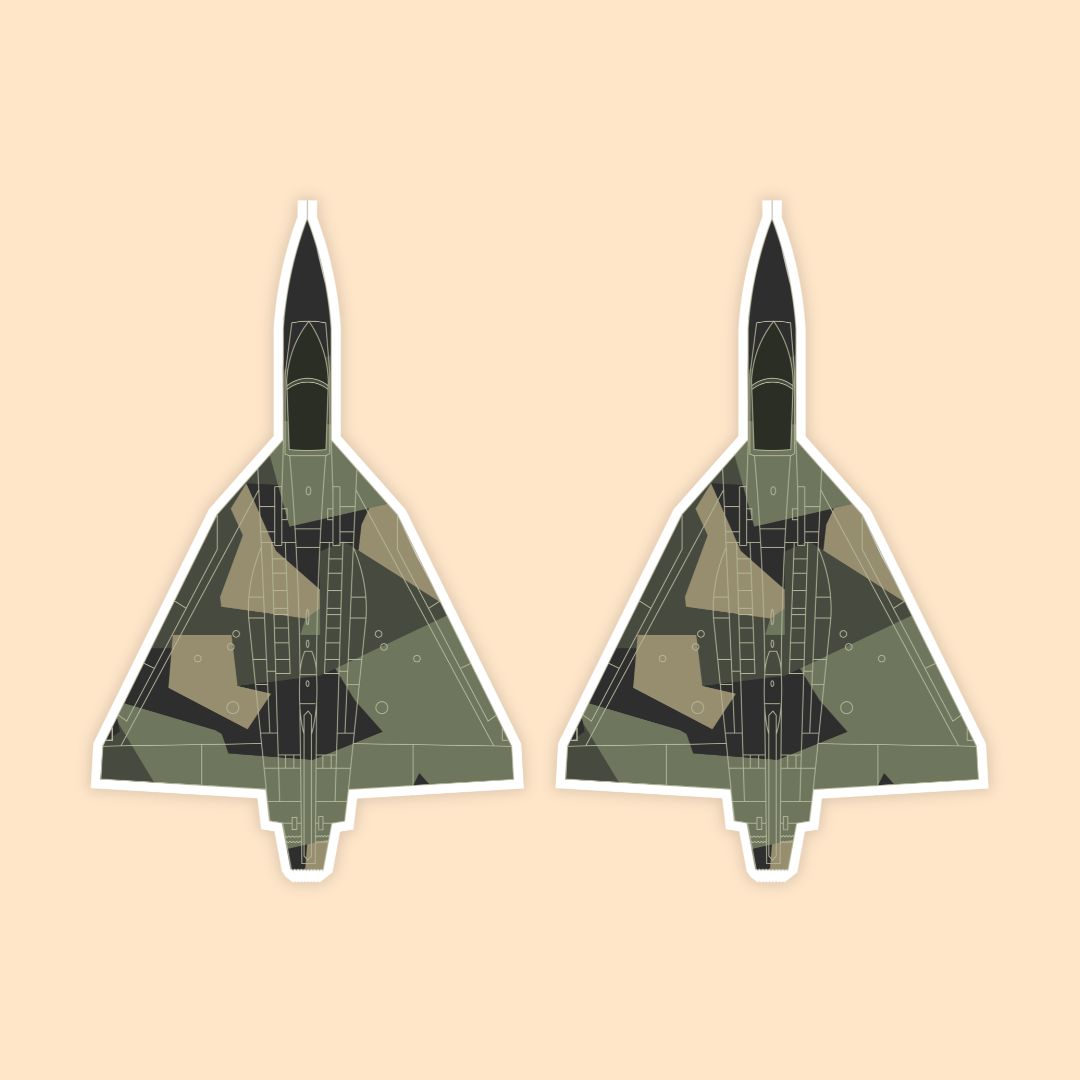 HAL Tejas Terrain Camo Fighter Jet Sticker | Indian Air Force LCA | DeltaTac