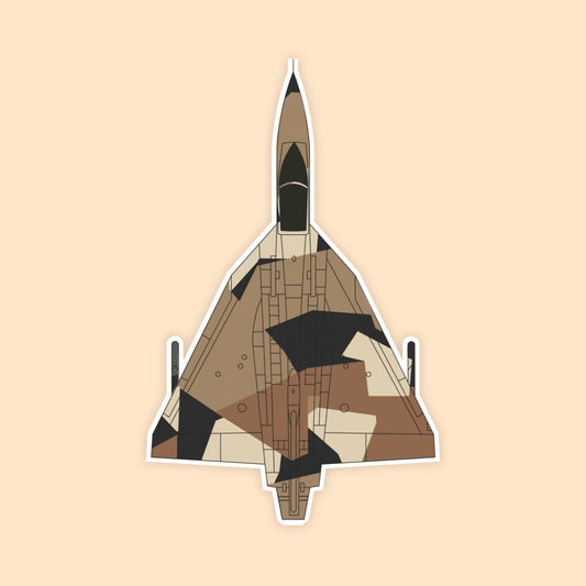 HAL Tejas Desert Camo Fighter Jet Sticker | Indian Air Force LCA | DeltaTac