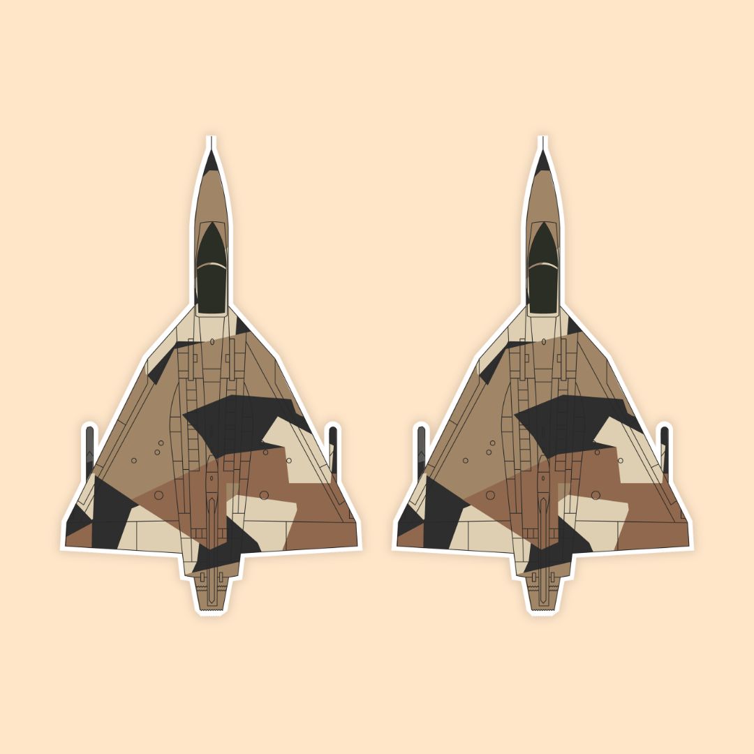 HAL Tejas Desert Camo Fighter Jet Sticker | Indian Air Force LCA | DeltaTac