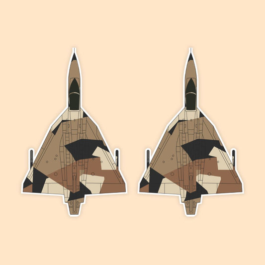 HAL Tejas Desert Camo Fighter Jet Sticker | Indian Air Force LCA | DeltaTac