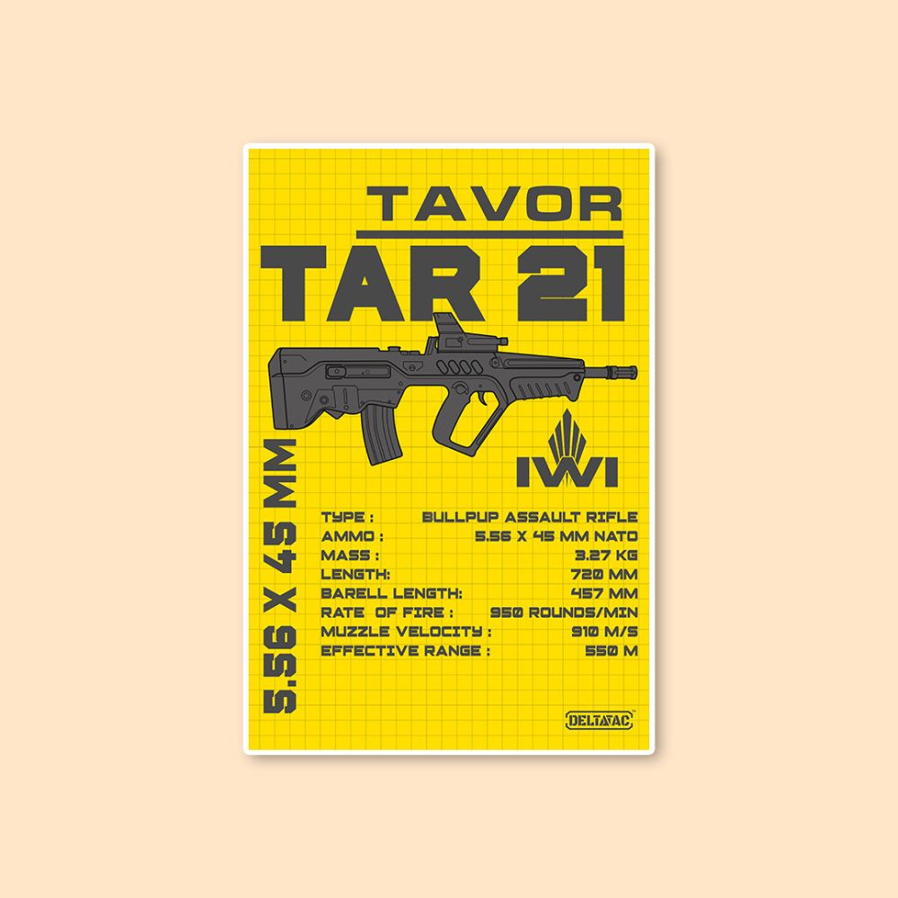 TAR-21 Poster | Bullpup Assault Rifle Technical Art | DeltaTac