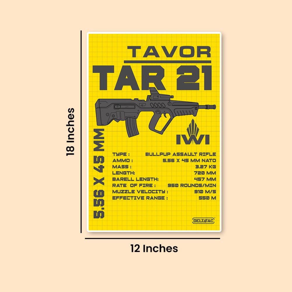 TAR-21 Poster | Bullpup Assault Rifle Technical Art | DeltaTac