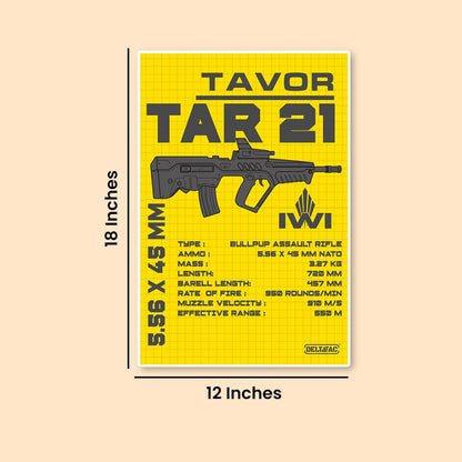 TAR-21 Poster | Bullpup Assault Rifle Technical Art | DeltaTac