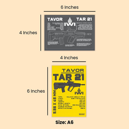 Tavor Operator Mini Poster Set (Pack of 6) | Tactical Rifle & Motivation Wall Art | DeltaTac