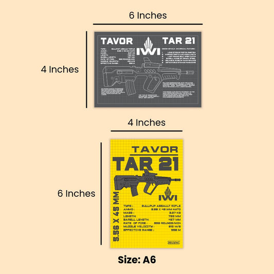 Tavor Operator Mini Poster Set (Pack of 6) | Tactical Rifle & Motivation Wall Art | DeltaTac