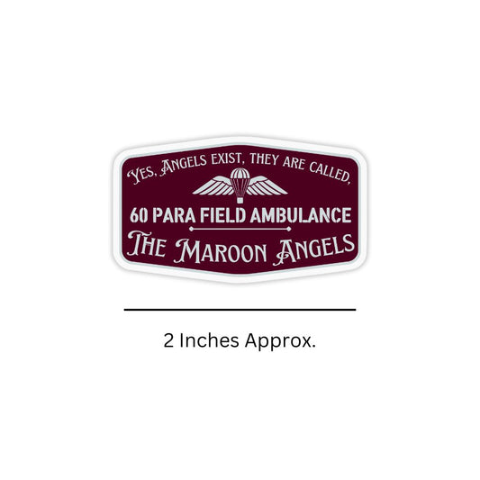 The maroon angels - 60 Para Sticker Dimensions