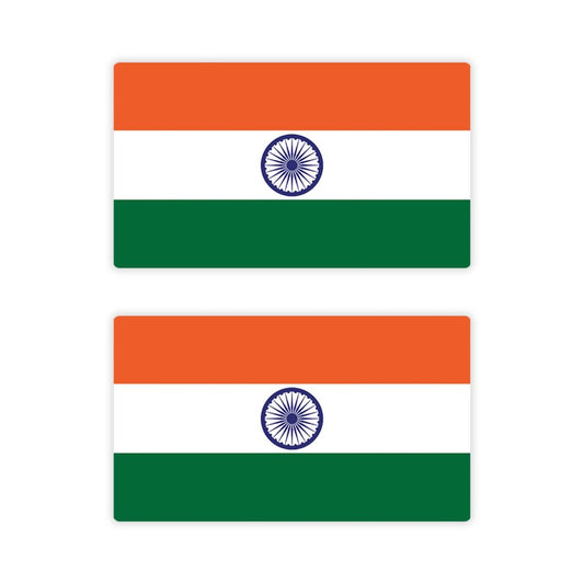 Tricolor Indian National Flag Pro Sticker - Pack of 2