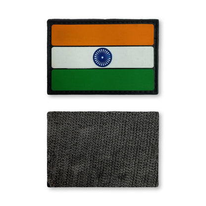 Tricolor India National Flag PVC Velcro Patch