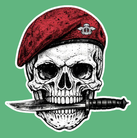 Para SF Silent Entry Fridge Magnet – Red Beret Operator Bayonet Artwork | Indian Special Forces Inspired