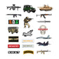 Mini Military Series Stickers- Pack of 20