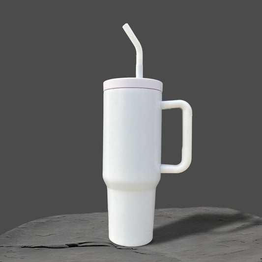 BPA-Free Insulated White Tumbler