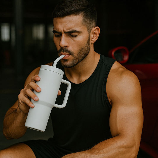 BPA-Free Insulated White Tumbler