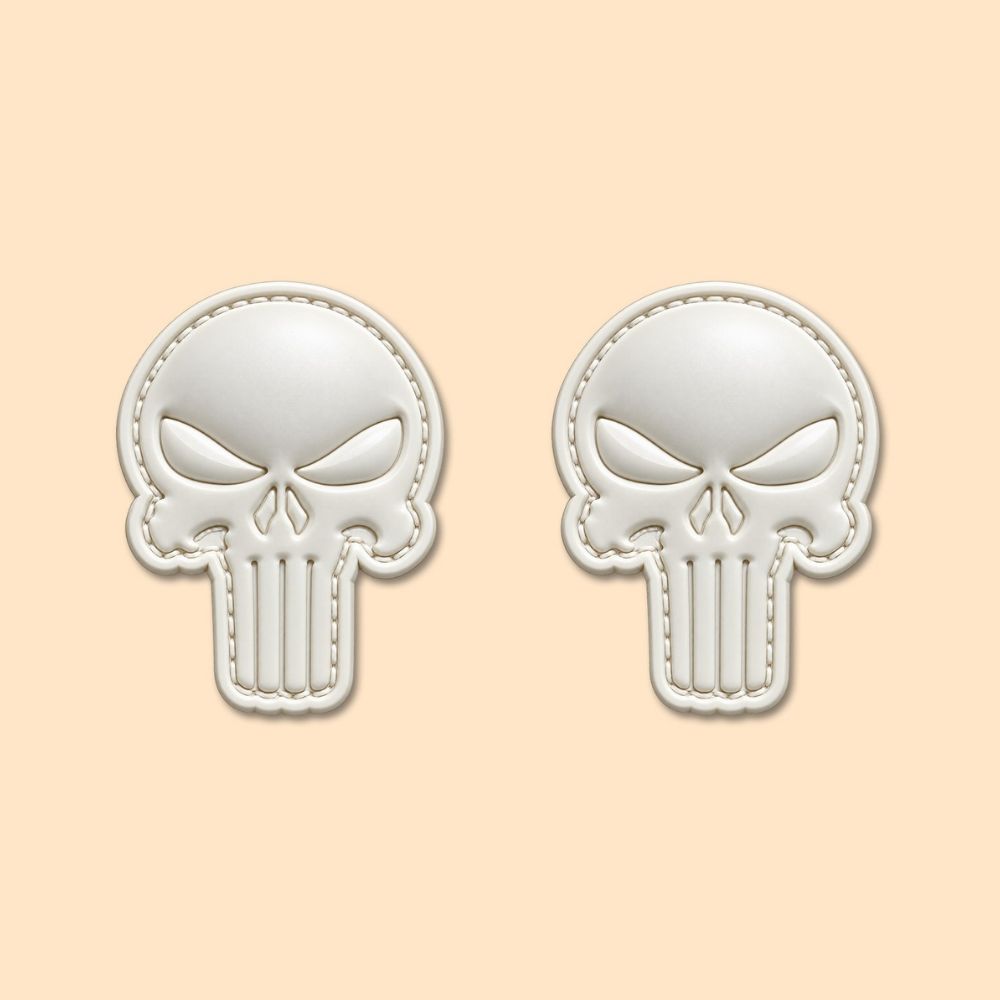 Tactical Skull Die-Cut Velcro Patch | Contoured PVC Morale Patch | Deltatac
