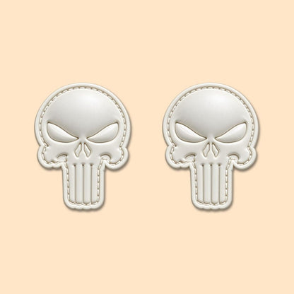 Tactical Skull Die-Cut Velcro Patch | Contoured PVC Morale Patch | Deltatac