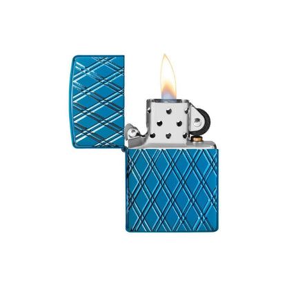 Zippo Armor High Polish Blue Diamonds Lighter