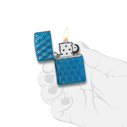 Zippo Armor High Polish Blue Diamonds Lighter