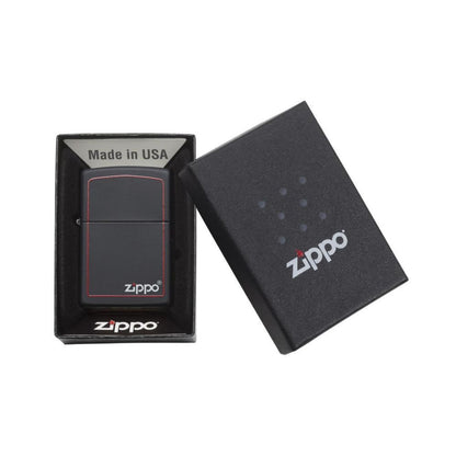 Zippo Classic Black and Red Lighter