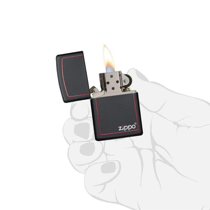 Zippo Classic Black and Red Lighter