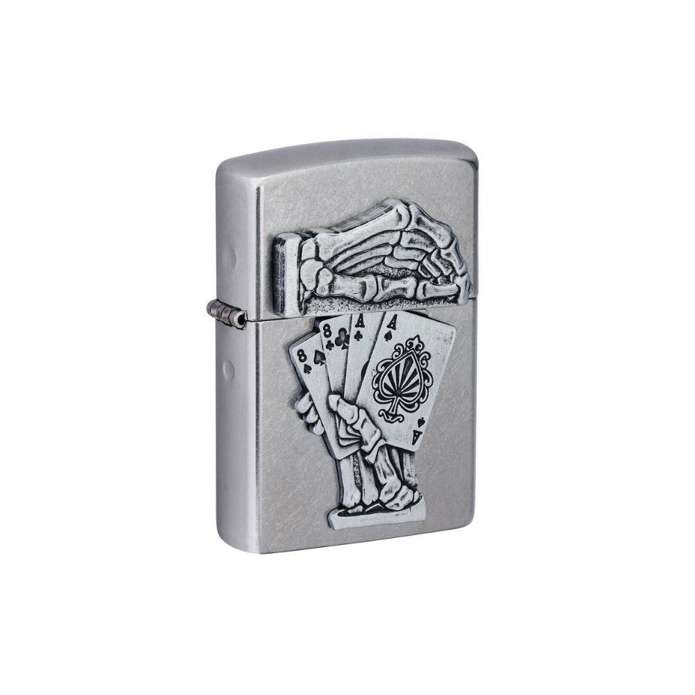 Zippo Dead Mans Hand Emblem Design Lighter