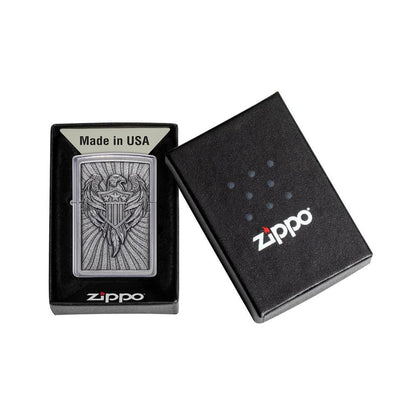 Zippo Eagle Shield Emblem Design Lighter