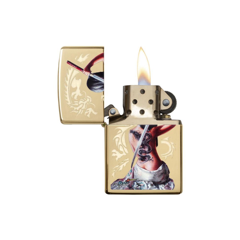 Zippo Accendino Antivento Ricaricabile – Mazzi Ghepardo 49068, Custodia In Metallo