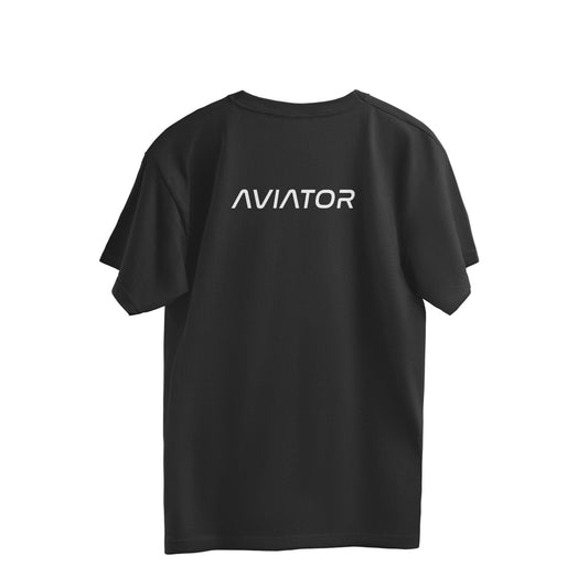 Aviator Oversized Black T-Shirt