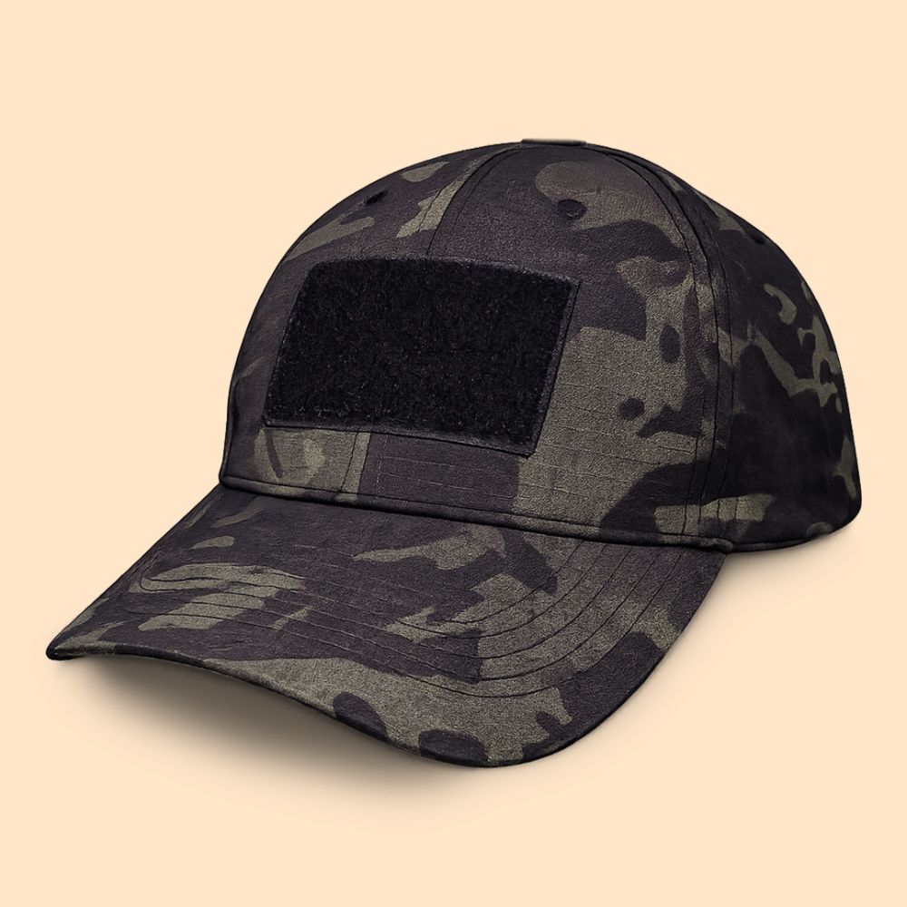 DT Velcro Cap and Patch Combo - Black Camo