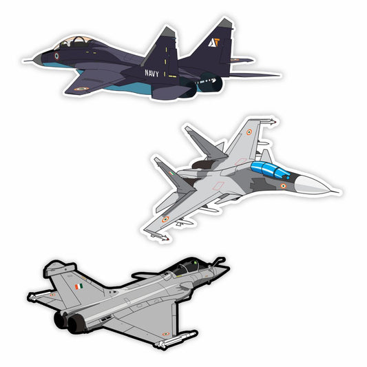 Fighter Jets Military Stickers Combo