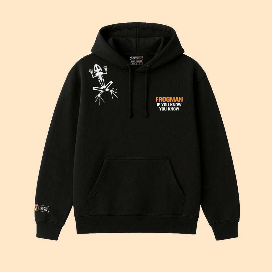 FROGMAN | Black Hoodie - Tactical Lifestyle Essential