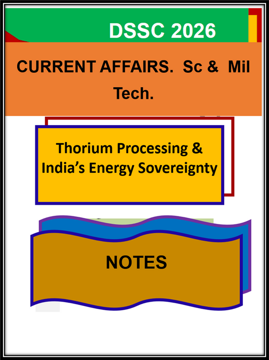 Kalpakkam Fast Breeder Reactor, Thorium & India's Energy Sovereignty | DSSC 2026 Current Affairs Notes