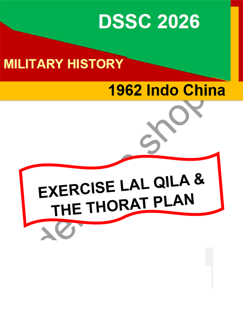 Exercise Lal Qila and the Thorat Plan